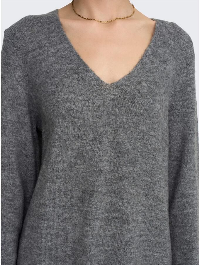 JDY Gebreide jurk ELANORA L S V-NECK DRESS KNT NOOS - Foto 2