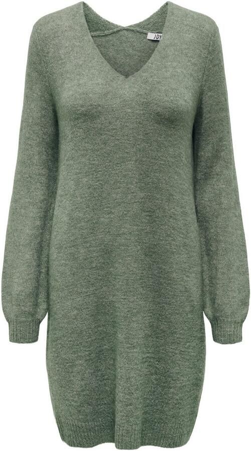 JDY Gebreide jurk ELANORA L S V-NECK DRESS KNT NOOS - Foto 7