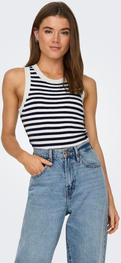 JDY mouwloze top zwart fijn gebreid - Foto 3