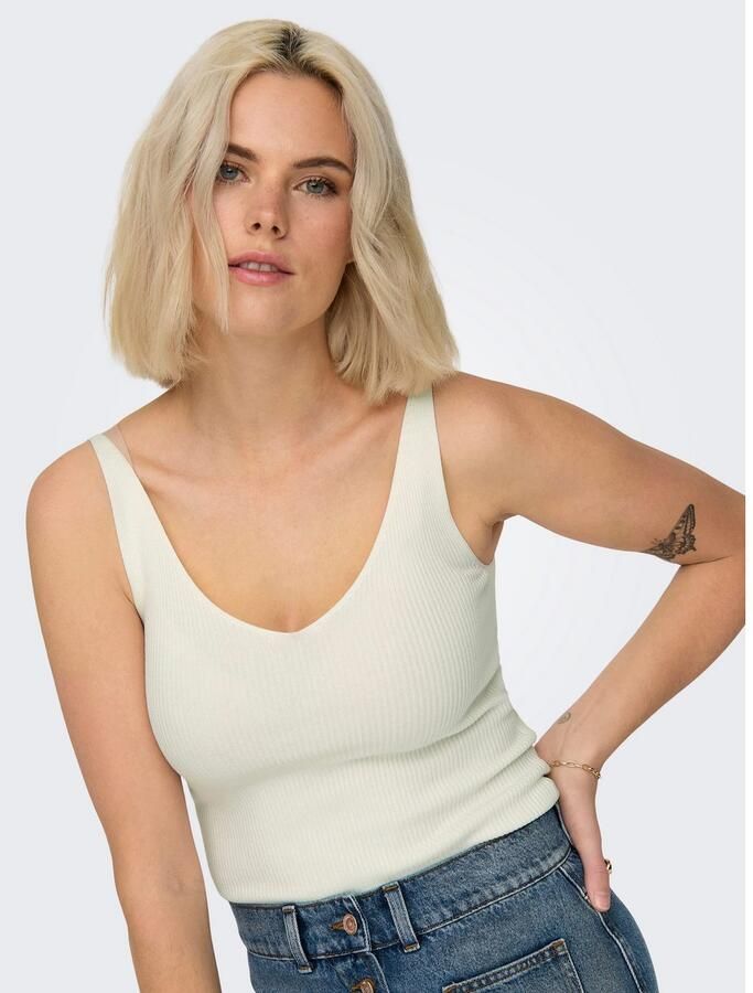 Jacqueline de Yong Lente Tank Top White Dames - Foto 5