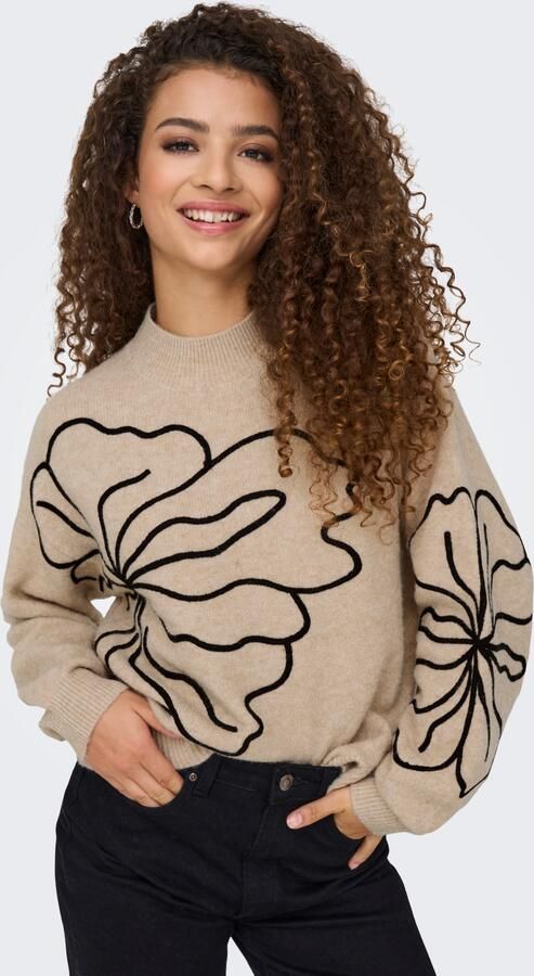 JDY Gebreide trui JELLA L S FLOWER PULLOVER KNT NOOS - Foto 7