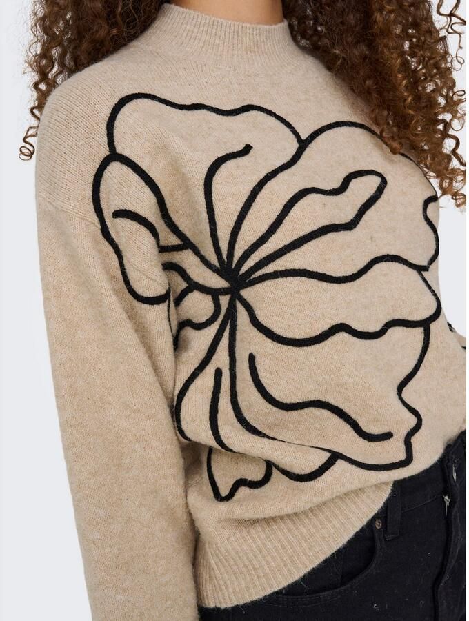 JDY Gebreide trui JELLA L S FLOWER PULLOVER KNT NOOS - Foto 1