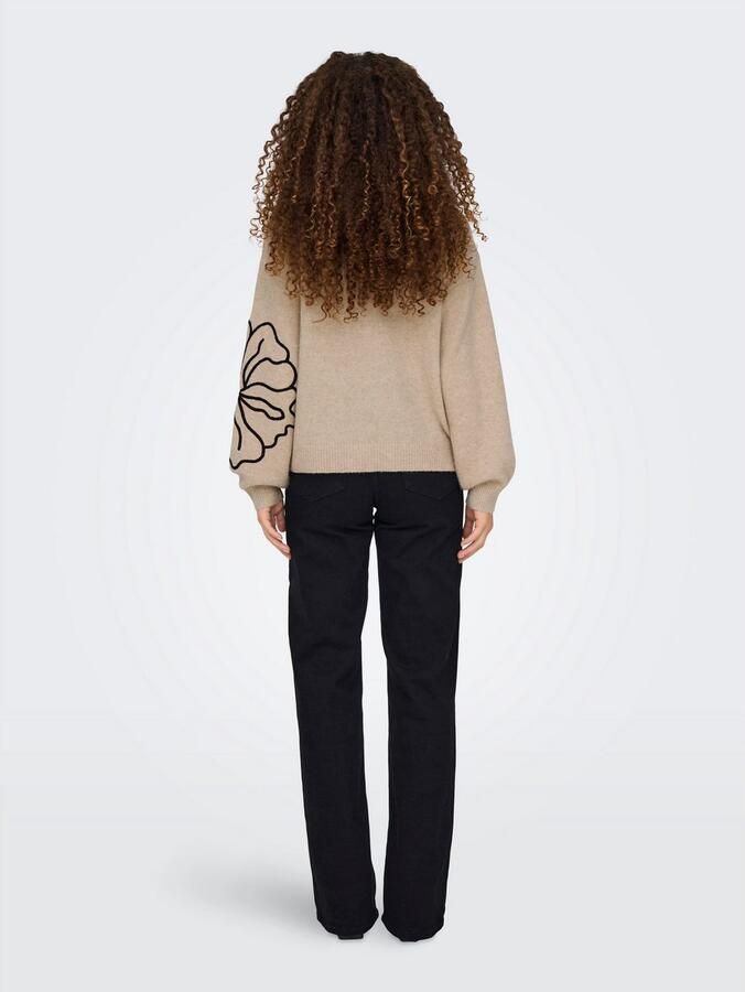 JDY Gebreide trui JELLA L S FLOWER PULLOVER KNT NOOS - Foto 3