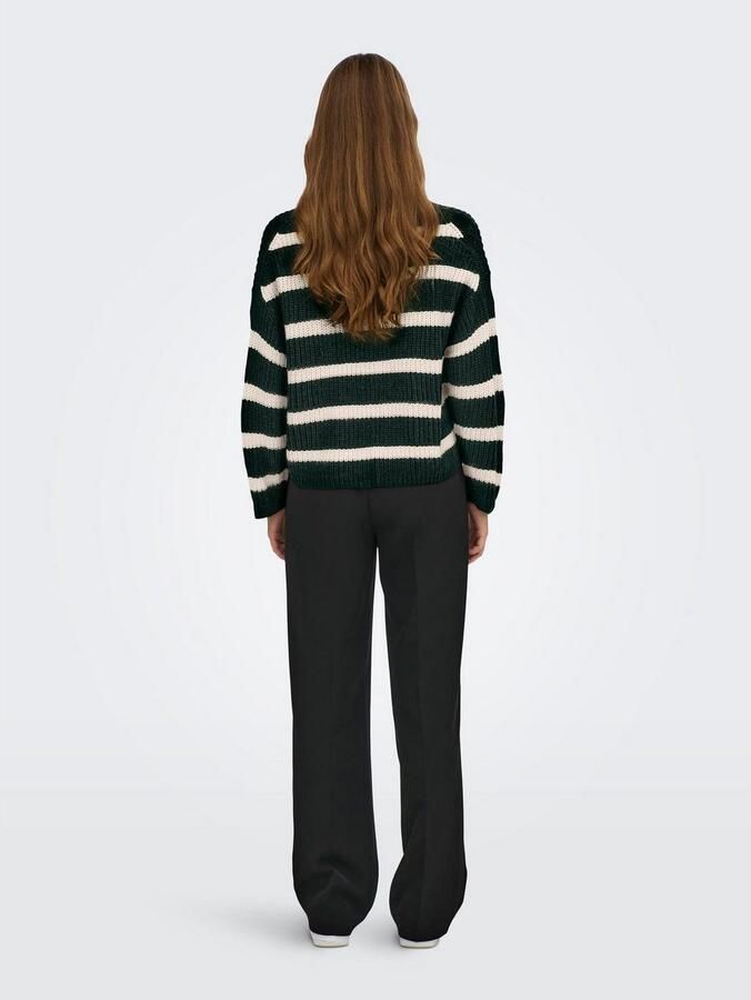JDY Gebreide trui JUSTY L S STRIPE PULLOVER KNT NOOS