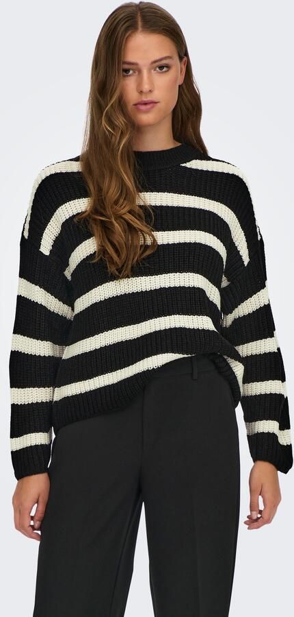 JDY Gebreide trui JUSTY L S STRIPE PULLOVER KNT NOOS - Foto 8