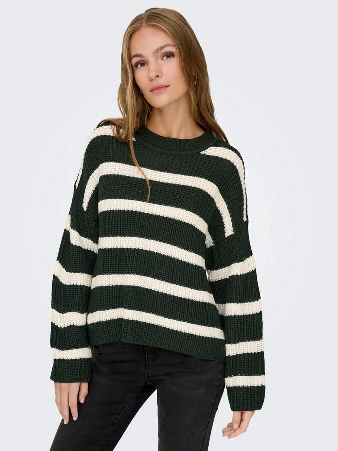 JDY Gebreide trui JUSTY L S STRIPE PULLOVER KNT NOOS - Foto 5