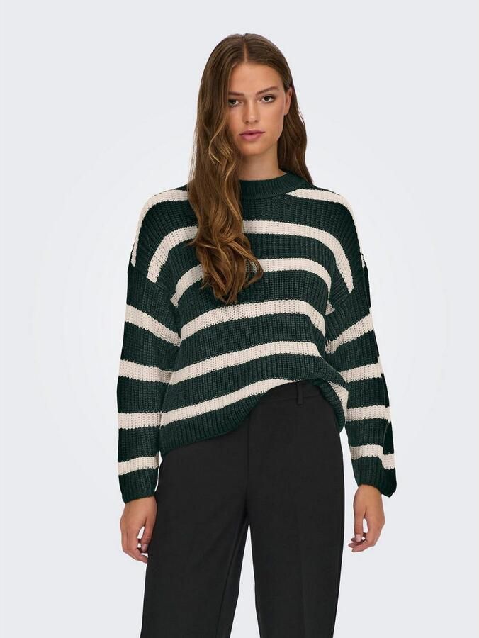 JDY Gebreide trui JUSTY L S STRIPE PULLOVER KNT NOOS - Foto 3