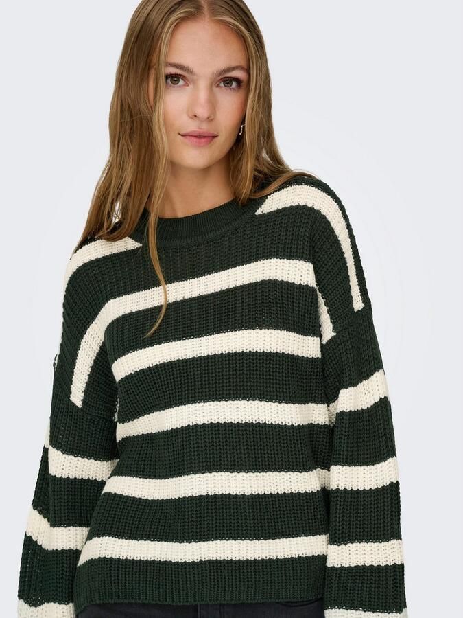 JDY Gebreide trui JUSTY L S STRIPE PULLOVER KNT NOOS - Foto 6