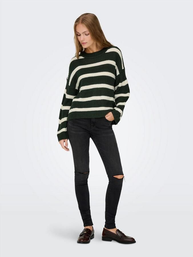 JDY Gebreide trui JUSTY L S STRIPE PULLOVER KNT NOOS - Foto 4