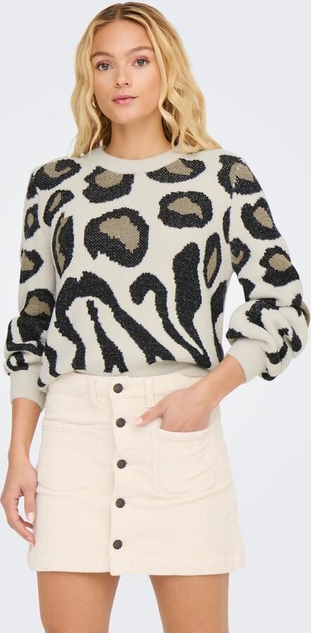 JDY Gebreide trui LORRAINE ANIMAL L S PULLOVER KNT NOOS - Foto 6