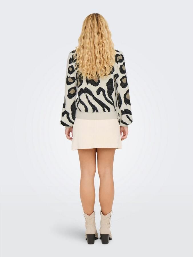 JDY Gebreide trui LORRAINE ANIMAL L S PULLOVER KNT NOOS - Foto 5
