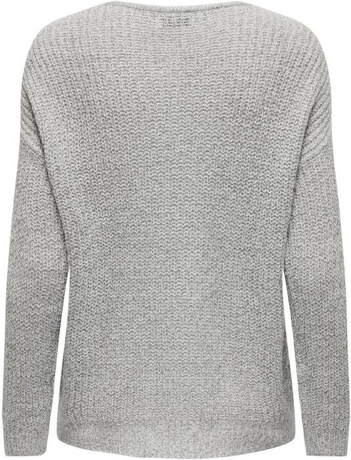 Jacqueline de Yong Grijze effen gebreide trui met lange mouwen Gray Dames - Foto 5