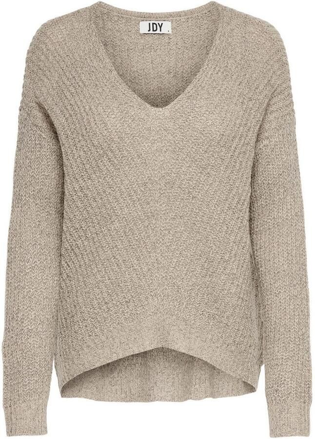 Jacqueline de Yong Beige Gebreide Trui met Lange Mouwen Beige Dames - Foto 5