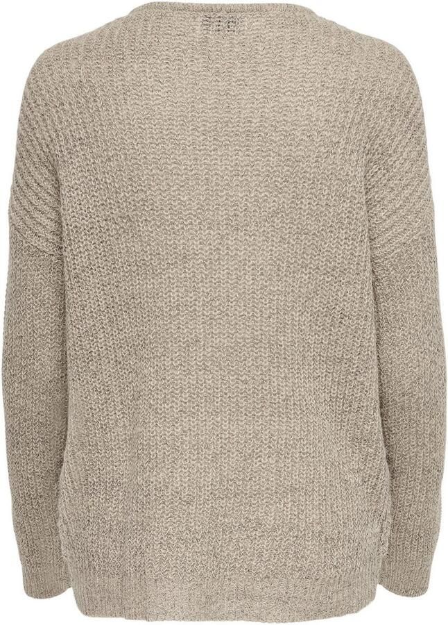 Jacqueline de Yong Beige Gebreide Trui met Lange Mouwen Beige Dames - Foto 6