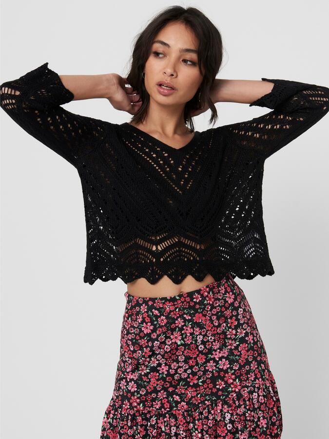 JDY Gebreide trui NEW SUN 3 4 CROPPED PULLOVER KNT NOOS - Foto 3