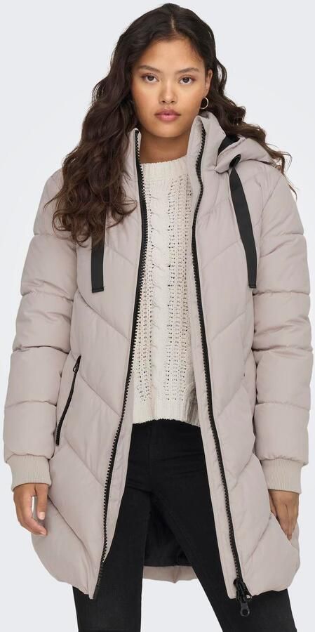 Jacqueline de Yong Gewatteerde parka met capuchon Grijs Dames - Foto 7