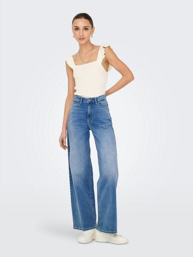 JDY High-waist jeans FELINA-FINA HW WIDE MED BLUE DNM NOOS - Foto 5