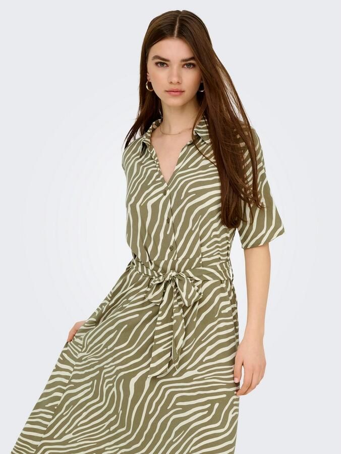 JDY Jurk met overhemdkraag STARSEZEN LIFE 2 4 MIDIDRESS WVN NOOS - Foto 2