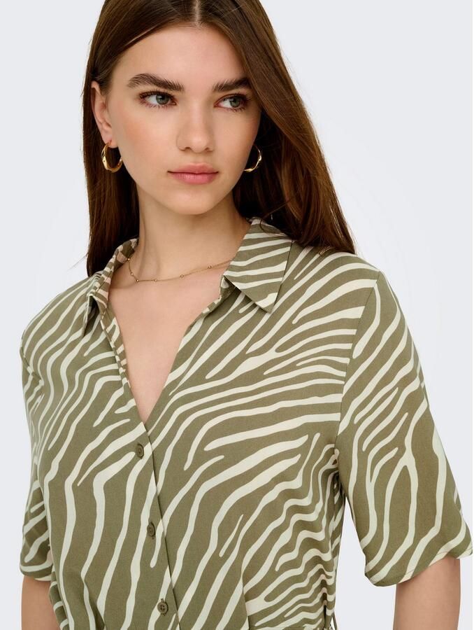 JDY Jurk met overhemdkraag STARSEZEN LIFE 2 4 MIDIDRESS WVN NOOS