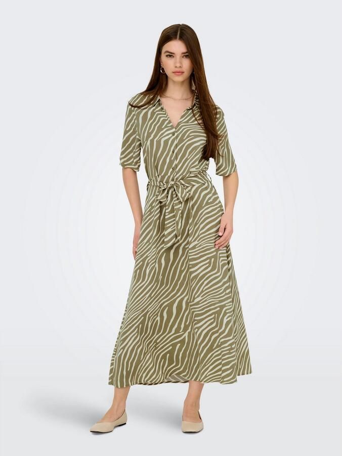 JDY Jurk met overhemdkraag STARSEZEN LIFE 2 4 MIDIDRESS WVN NOOS - Foto 3