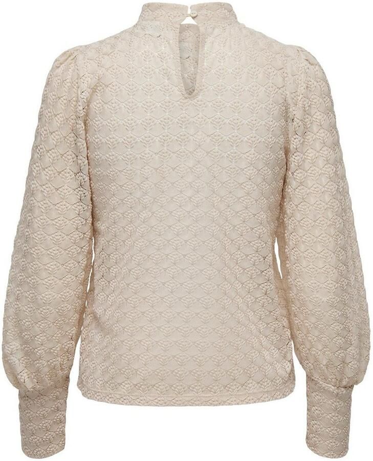 Jacqueline de Yong Beige Longsleeve T-shirt Polyester Top Beige Dames