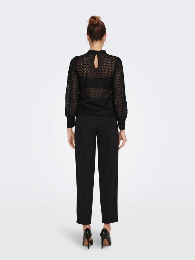 Jacqueline de Yong Kanten Top met Lange Mouwen voor Dames Black Dames - Foto 3