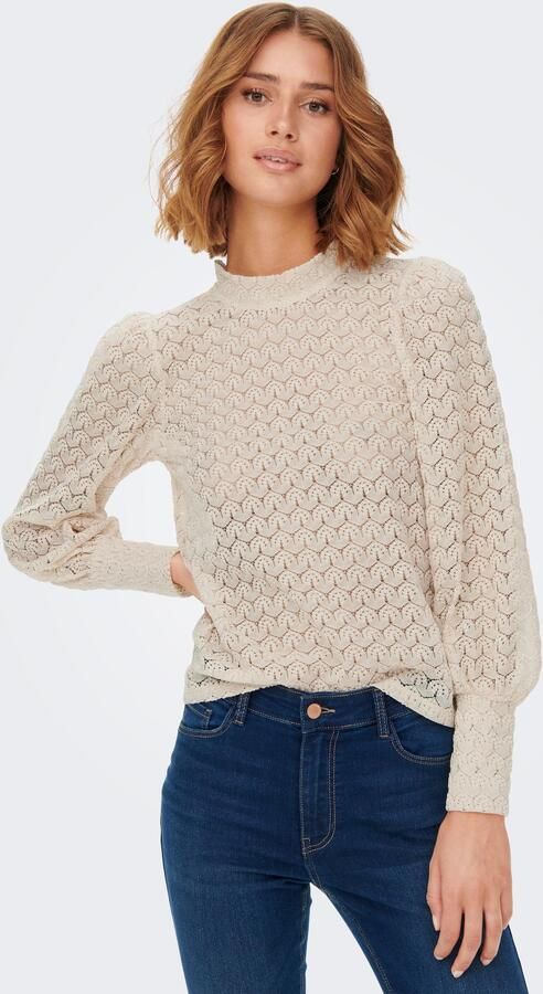 Jacqueline de Yong Beige Longsleeve T-shirt Polyester Top Beige Dames - Foto 5