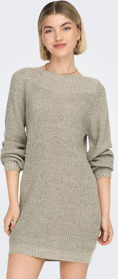 Jacqueline de Yong Beige Boothals Sweater Jurk Beige Dames - Foto 10