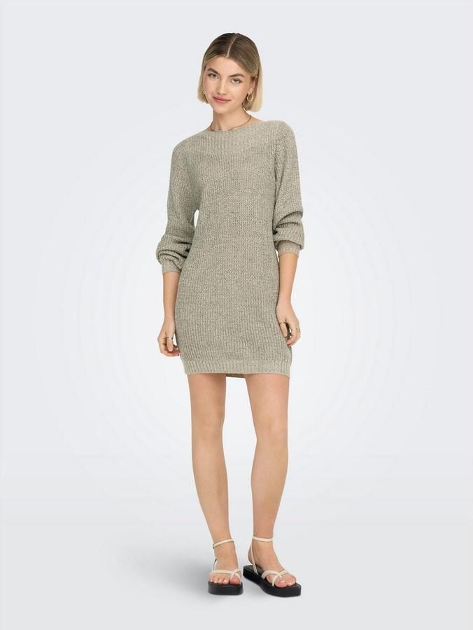 Jacqueline de Yong Beige Boothals Sweater Jurk Beige Dames - Foto 2