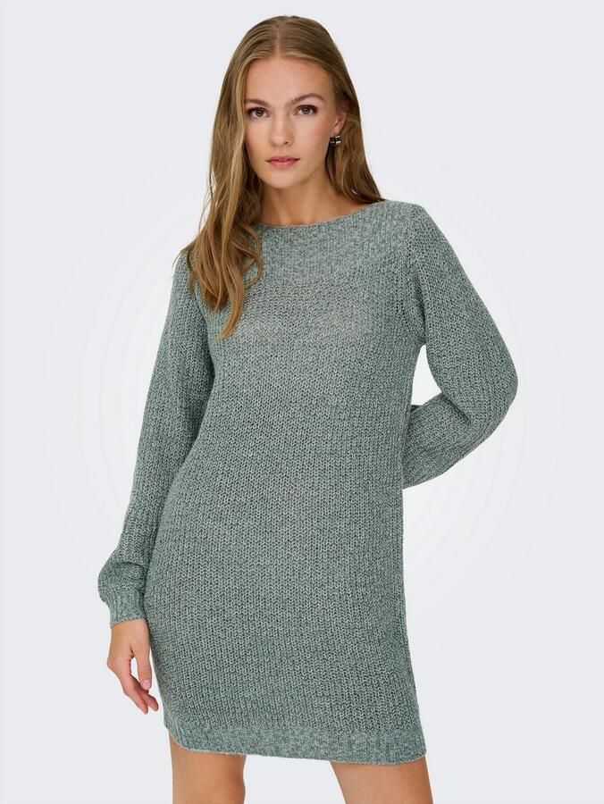 JDY Mini-jurk WHITNEY MEGAN L S BOAT DRESS KNT NOOS - Foto 3