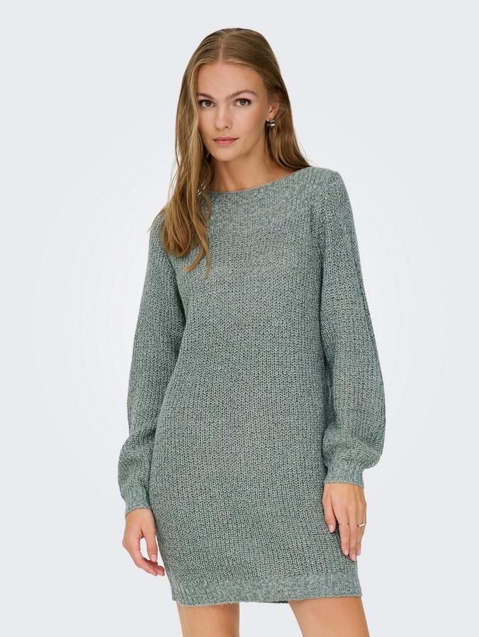 JDY Mini-jurk WHITNEY MEGAN L S BOAT DRESS KNT NOOS - Foto 4