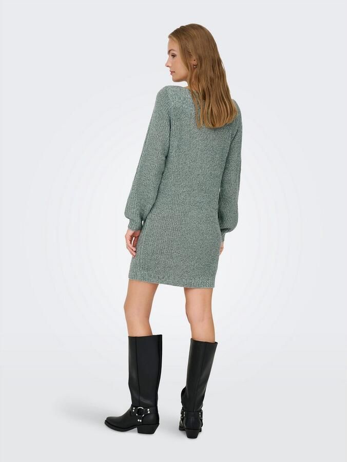 JDY Mini-jurk WHITNEY MEGAN L S BOAT DRESS KNT NOOS - Foto 5