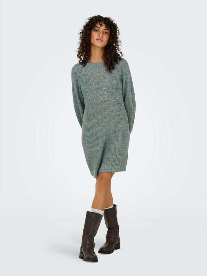 JDY Mini-jurk WHITNEY MEGAN L S BOAT DRESS KNT NOOS - Foto 9