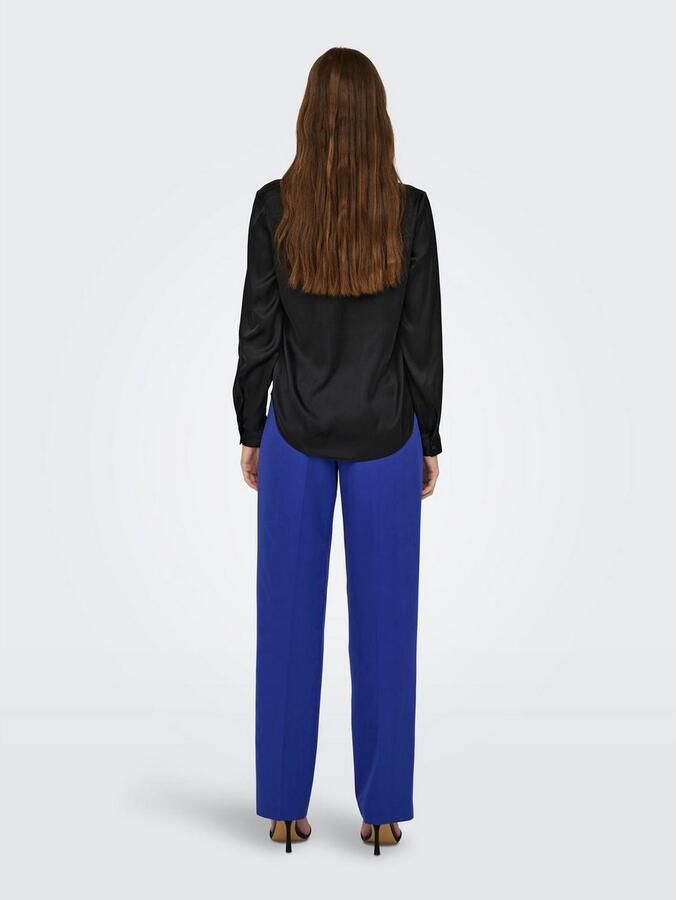 Jacqueline de Yong Zwarte damesoverhemd met lange mouwen Black Dames - Foto 4