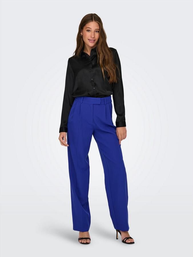 Jacqueline de Yong Zwarte damesoverhemd met lange mouwen Black Dames - Foto 5