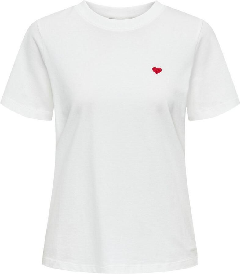 Jacqueline de Yong Dames Katoenen T-shirt Lente Zomer Collectie White Dames - Foto 2