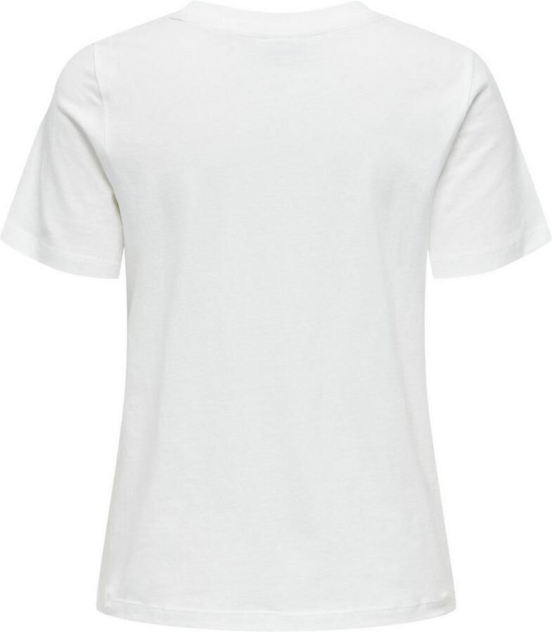 Jacqueline de Yong Dames Katoenen T-shirt Lente Zomer Collectie White Dames - Foto 3