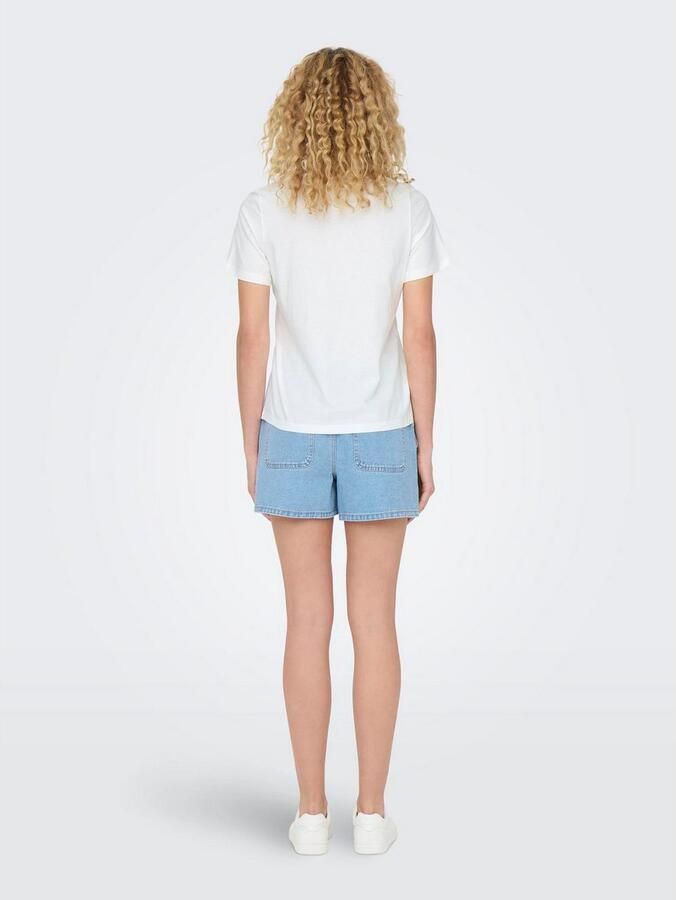 Jacqueline de Yong Dames Katoenen T-shirt Lente Zomer Collectie White Dames - Foto 7