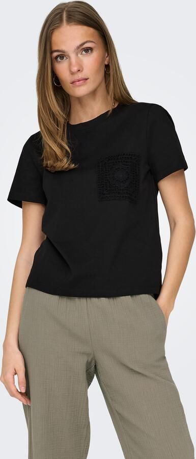 JDY Shirt met korte mouwen SELMA S S CROCHET POCKET TOP JRS NOOS - Foto 6