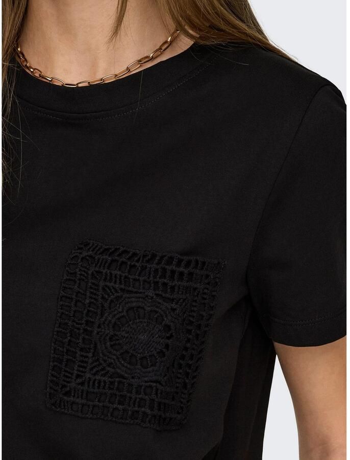 JDY Shirt met korte mouwen SELMA S S CROCHET POCKET TOP JRS NOOS - Foto 2