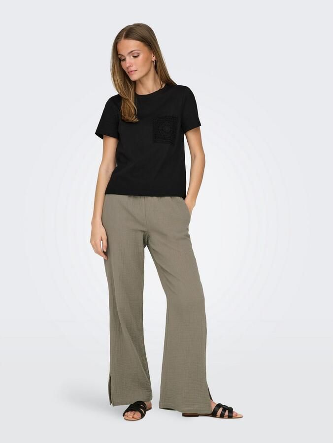 JDY Shirt met korte mouwen SELMA S S CROCHET POCKET TOP JRS NOOS - Foto 4