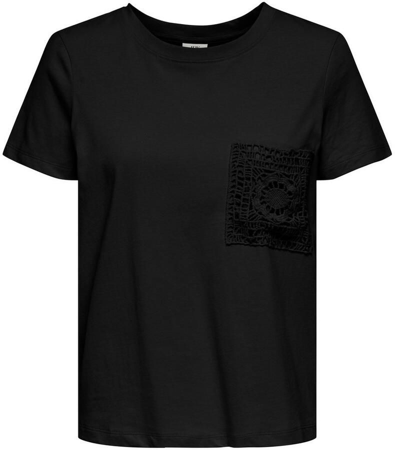 JDY Shirt met korte mouwen SELMA S S CROCHET POCKET TOP JRS NOOS