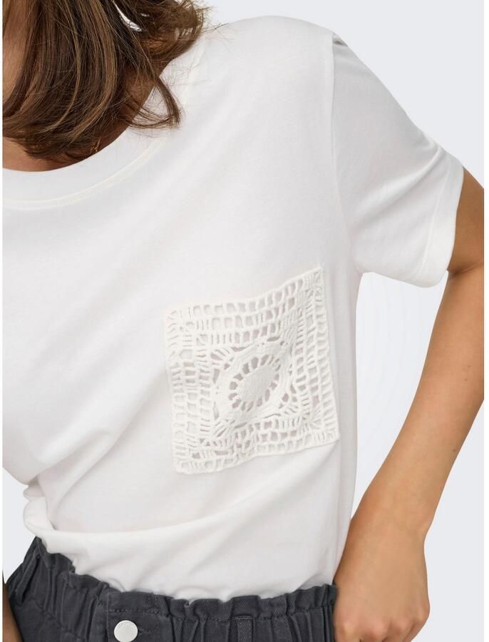 JDY Shirt met korte mouwen SELMA S S CROCHET POCKET TOP JRS NOOS - Foto 2