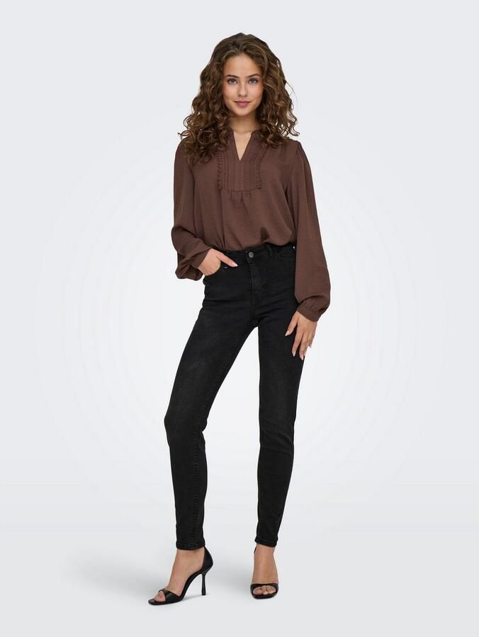 JDY Skinny fit jeans FINA MW SKINNY ANKLE JNS BLK DNM NOOS - Foto 3