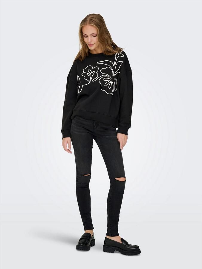 JDY Sweatshirt CANOA L S EMB SWEAT JRS NOOS - Foto 4