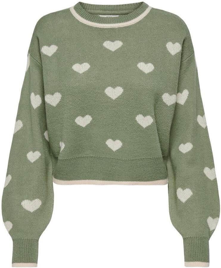 JDY Trui met ronde hals ROMANCE L S JACQ. PULLOVER KNT NOOS