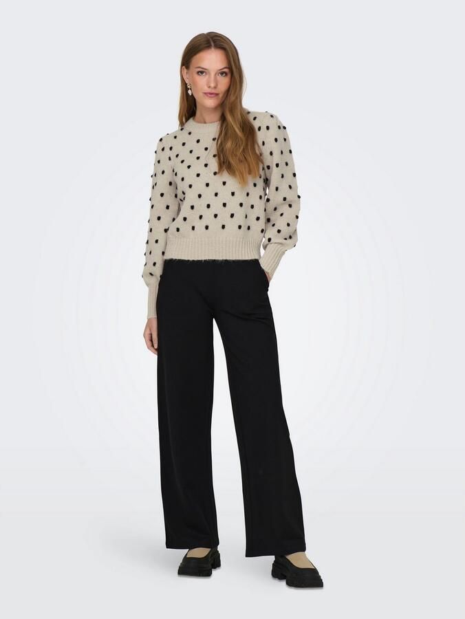 JDY Trui met ronde hals SIGRID LIFE L S ON PUFF PULL KNT NOOS - Foto 5