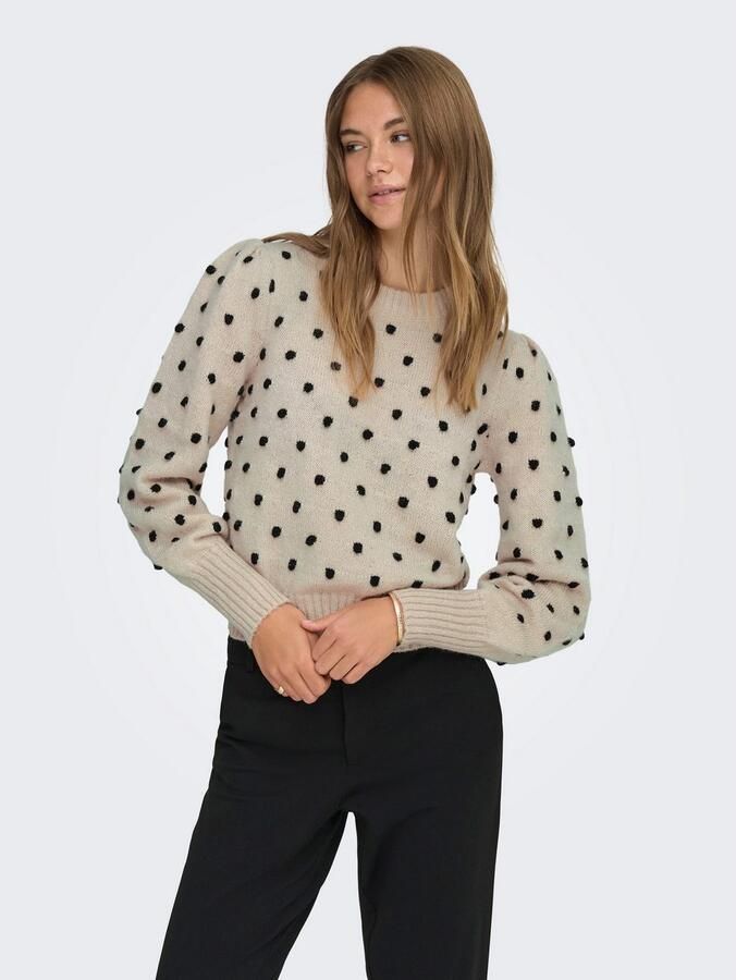 JDY Trui met ronde hals SIGRID LIFE L S ON PUFF PULL KNT NOOS - Foto 6