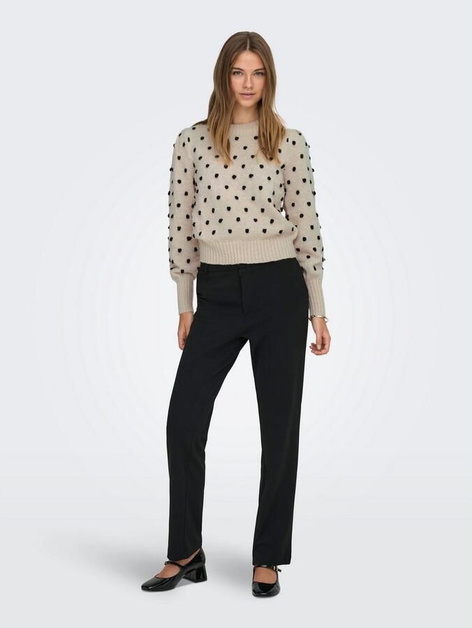 JDY Trui met ronde hals SIGRID LIFE L S ON PUFF PULL KNT NOOS - Foto 8