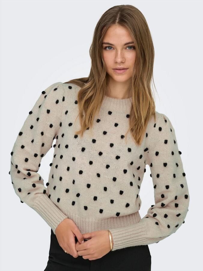 JDY Trui met ronde hals SIGRID LIFE L S ON PUFF PULL KNT NOOS - Foto 9